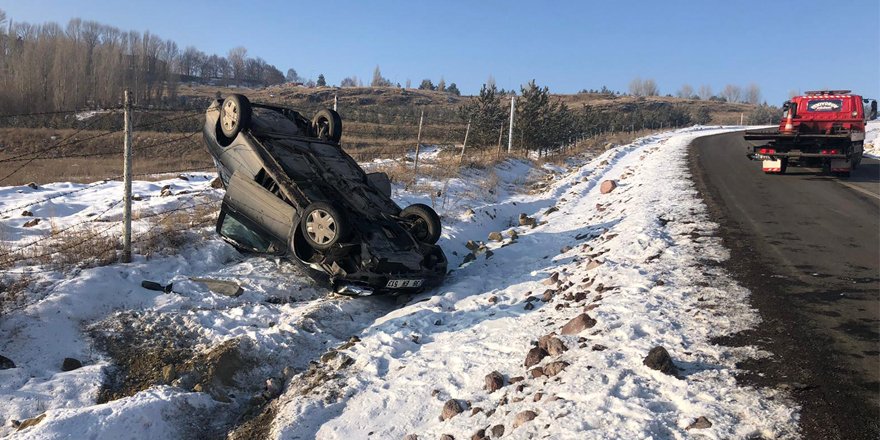Kars’ta trafik kazası: 2 yaralı!