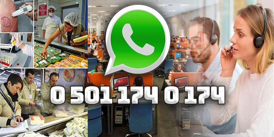 Whatsapp Gıda İhbar Hattı vatandaşların hizmetinde
