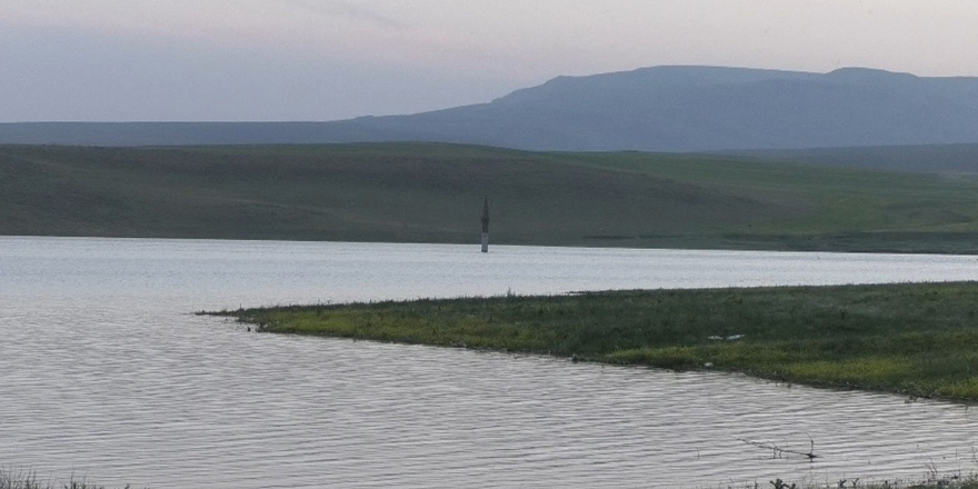 Köyün sadece minaresi kaldı