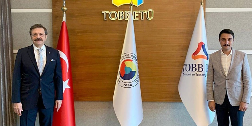Başkan Ertuğrul Alibeyoğlu TOBB Başkanı Rıfat Hisarcıklıoğlu’nu makamında ziyaret etti