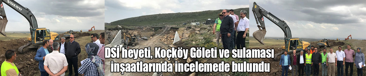 DSİ heyeti, Koçköy Göleti ve sulaması inşaatlarında incelemede bulundu