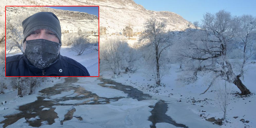 Kars'ta vatandaşların kirpikleri dondu