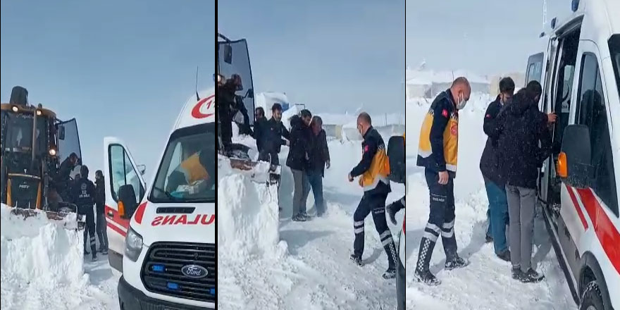 Kars’ta mahsur kalan hastayı özel idare ekibi kurtardı
