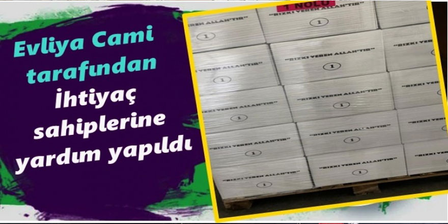 Evliya Cami ihtiyaç sahiplerine yardım yaptı