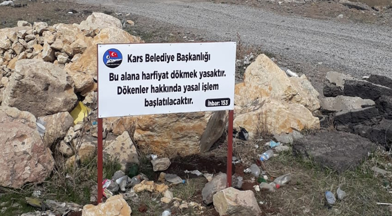 Kars Belediyesinden hafriyat uyarısı