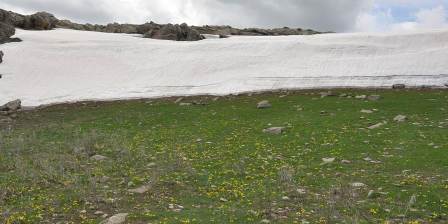 Kars’ta 5 metre yüksekliğinde kar kütlesi görenleri şaşırttı