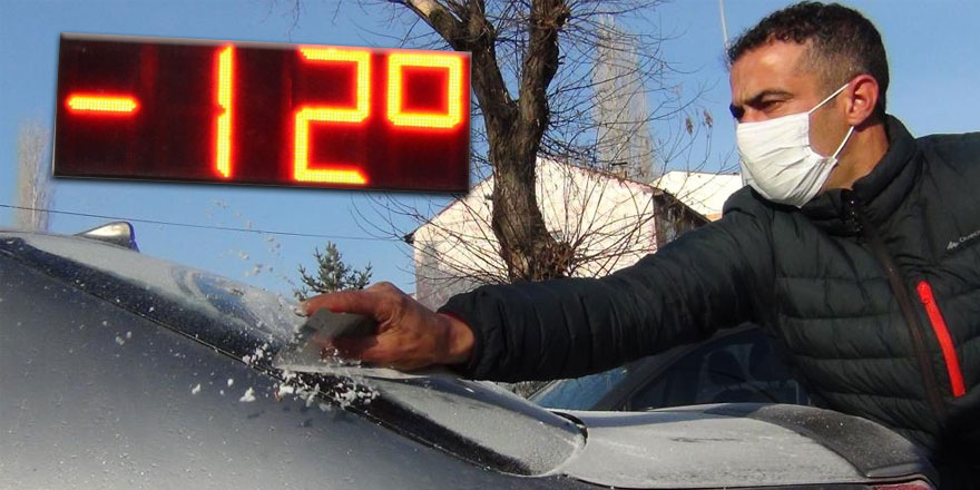 Kars'ta termometreler eksi 12'yi gösterdi