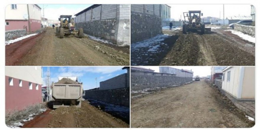 Kars Belediyesinin yol bakım-onarım çalışmaları devam ediyor