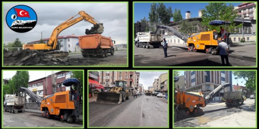 Kars Belediyesi, 2022 yılı yol yapım ve alt yapı çalışmalarına devam ediyor