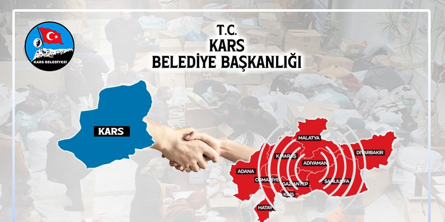 Kars Belediyesinden deprem bölgesine yardımlar sürüyor