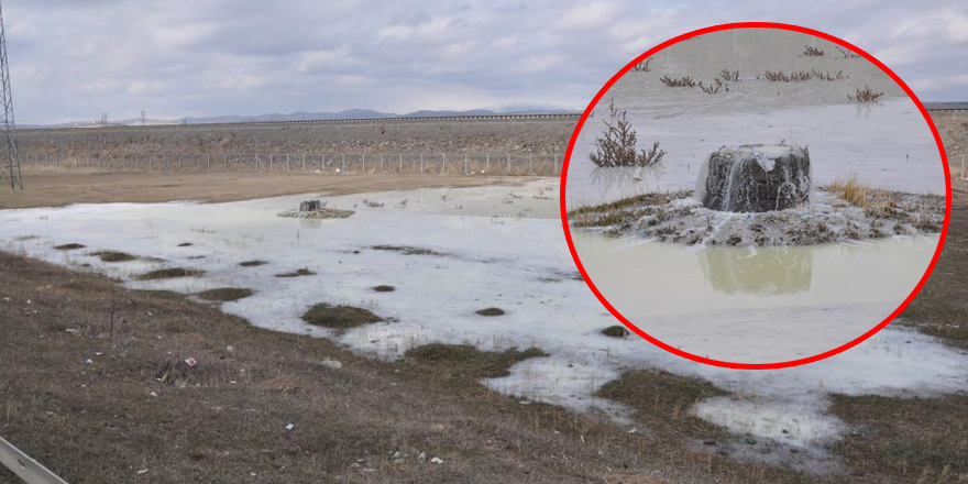 Kars’ta peynir altı sularının oluşturduğu gölet etrafa pis koku yayıyor