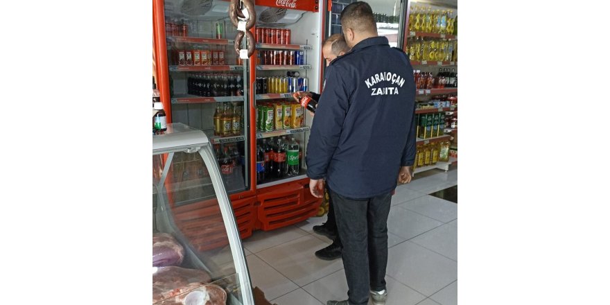 Zabıta ekiplerinden market  denetimi