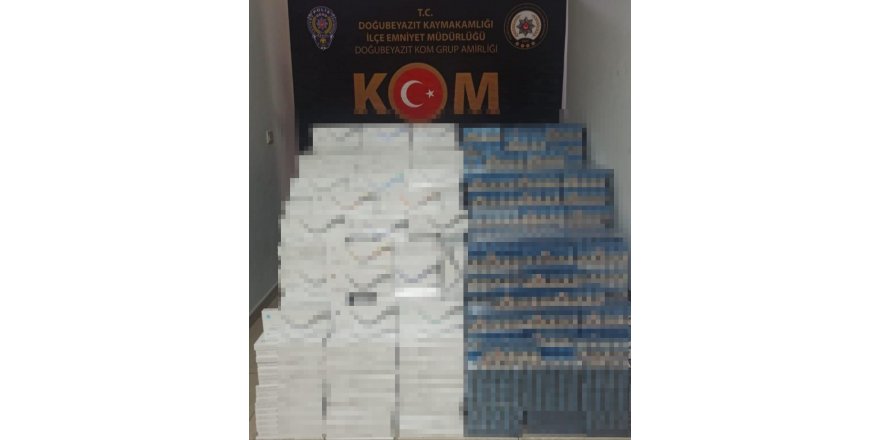 Ağrı’da 27 bin paket gümrük kaçağı sigara ele geçirildi