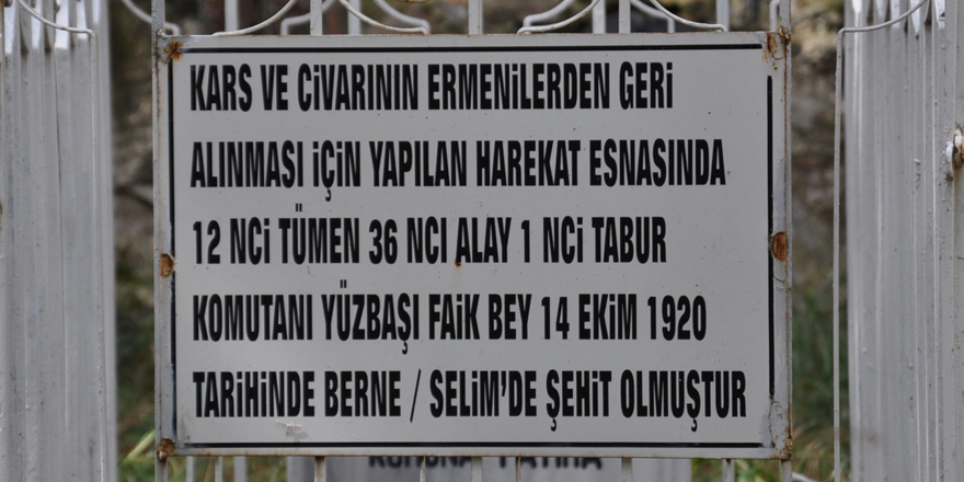 Yüzbaşı Faik Bey’in mezarı Benli Ahmet İstasyonu’nda