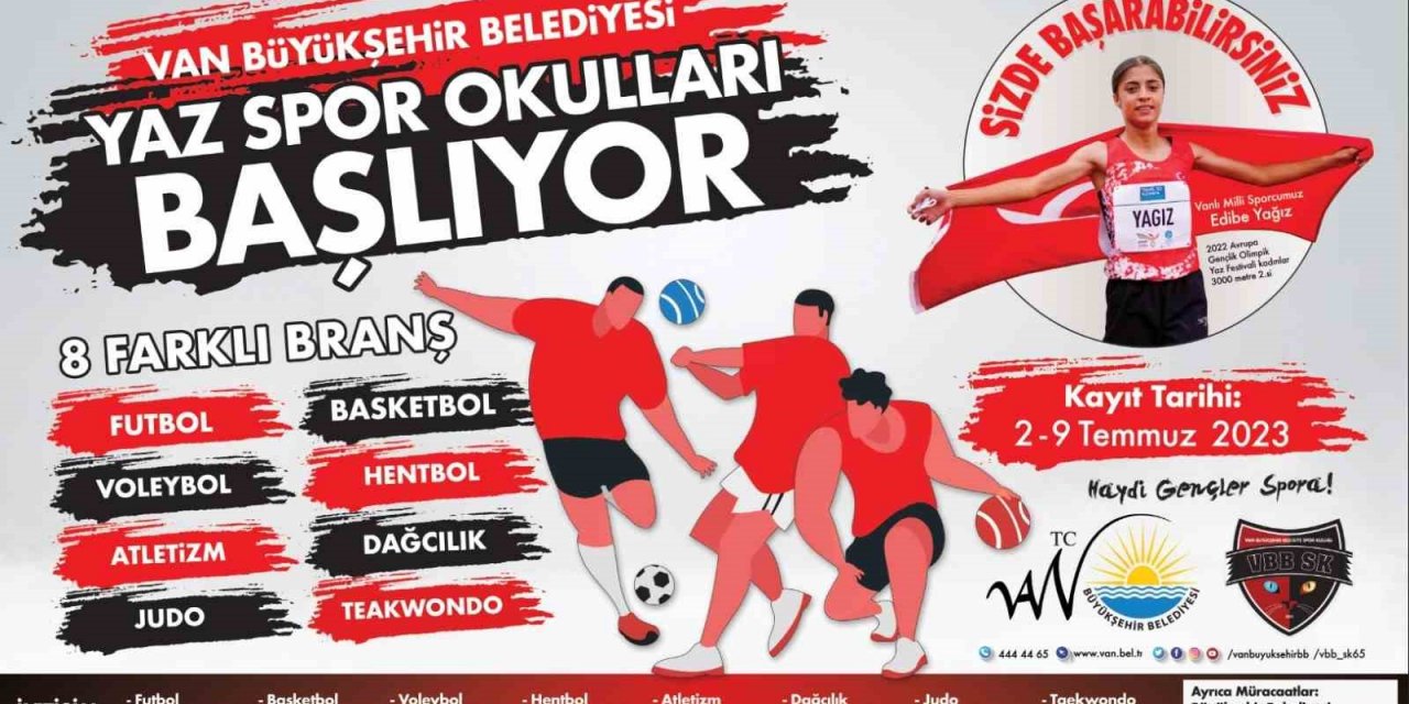 Van Büyükşehir Belediyesinden ücretsiz yaz spor okulları