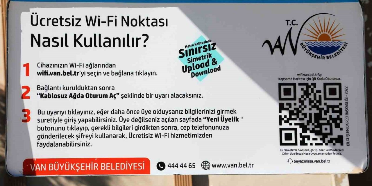 Van’da 96 noktaya ücretsiz wi-fi hizmeti