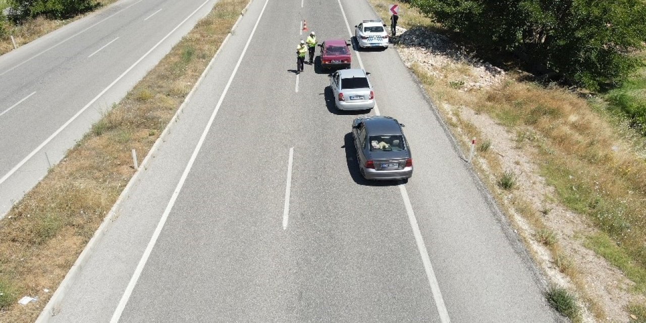 Malatya polisinden dronlu bayram denetimi