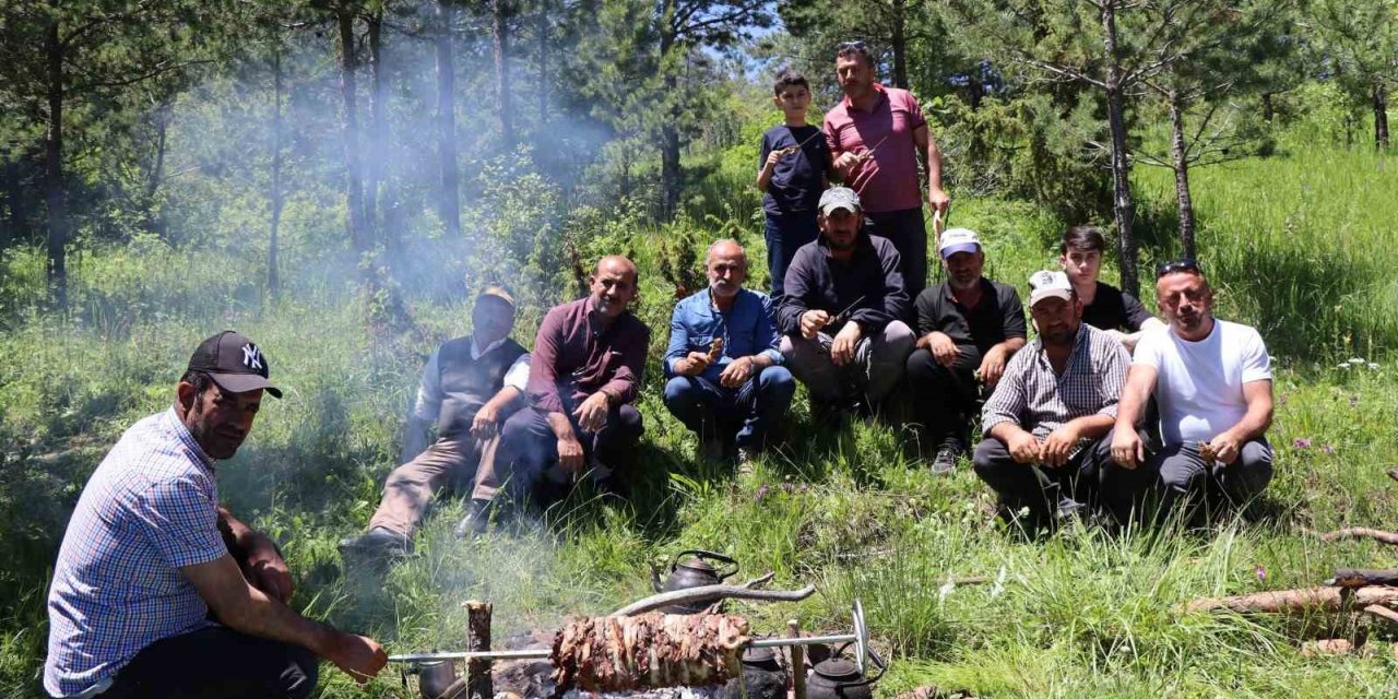 Ormanda cağ kebabı keyfi