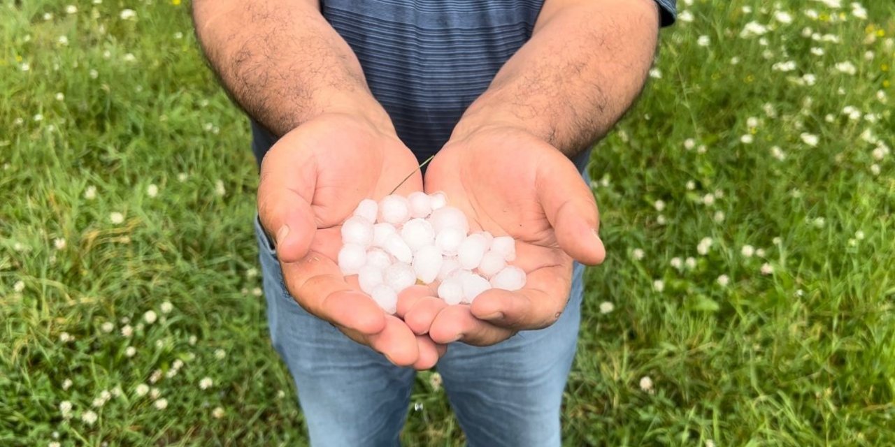 Sarıkamış’ı dolu vurdu