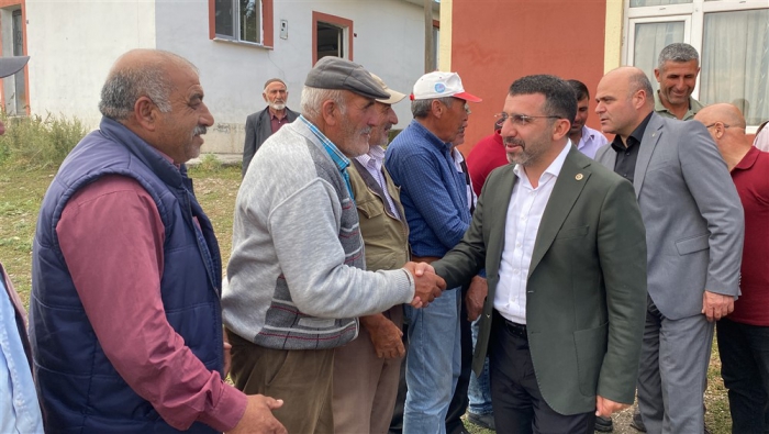 Milletvekili Çalkın sel ve doludan zarar gören çiftçileri ziyaret etti