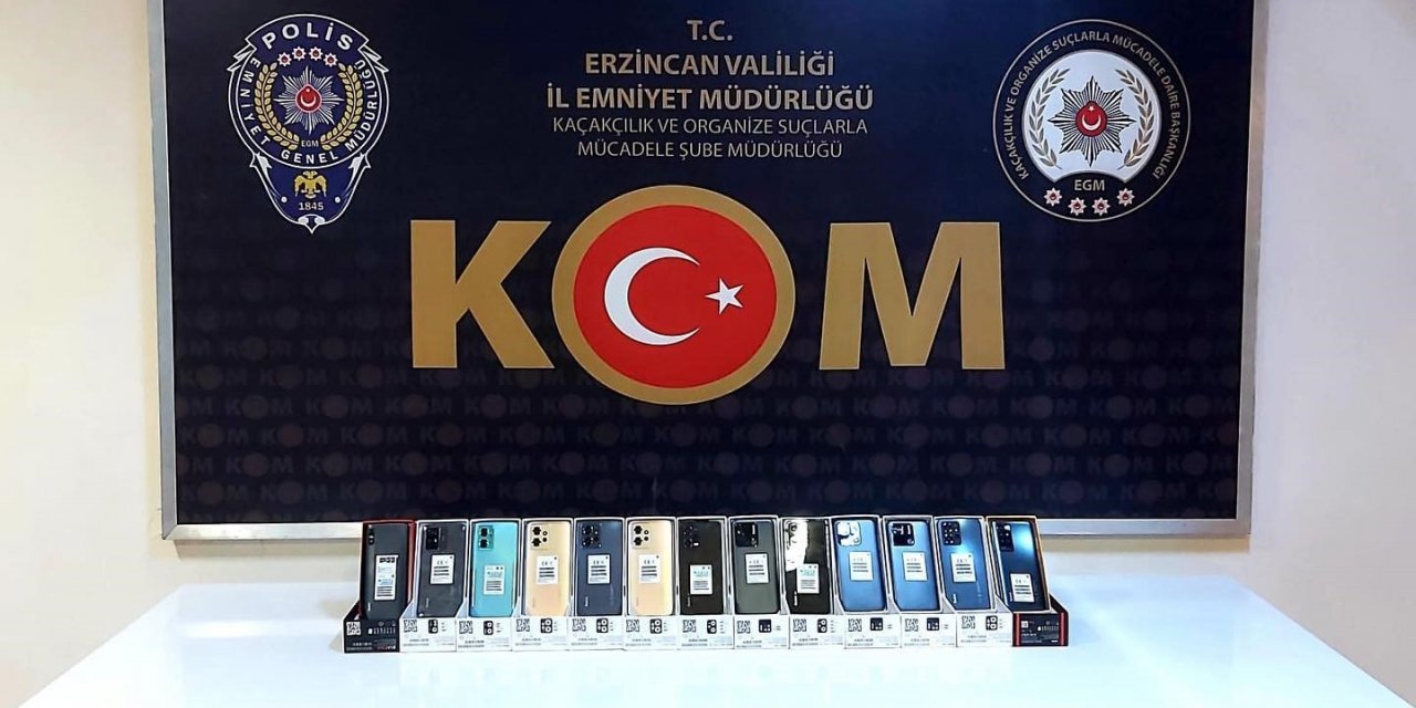 Erzincan’da 13 adet kaçak cep telefonu ele geçirildi