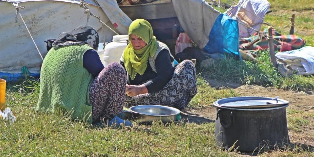 Erzincanlı göçerlerin zorlu yayla hayatı