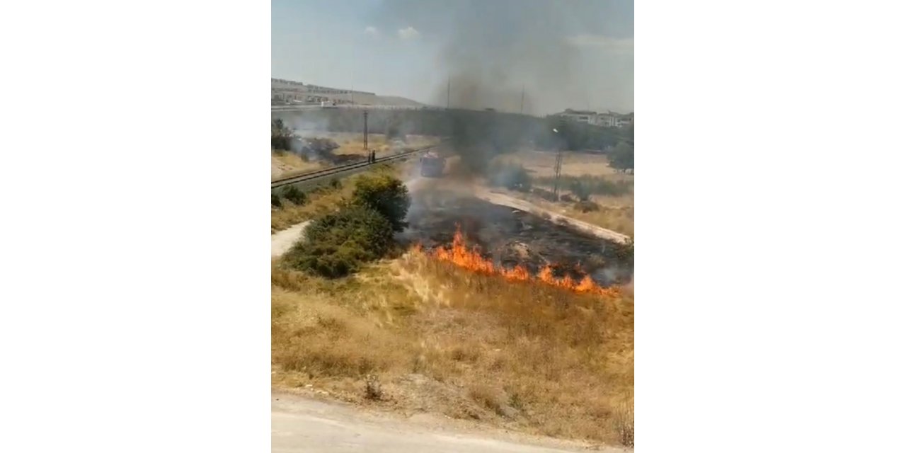 Elazığ’da ot yangını