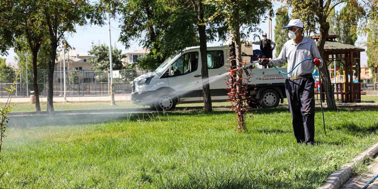 Van’da kent zararlılarına karşı ilaçlama çalışması