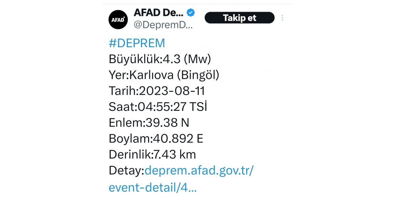 Bingöl’de korkutan deprem