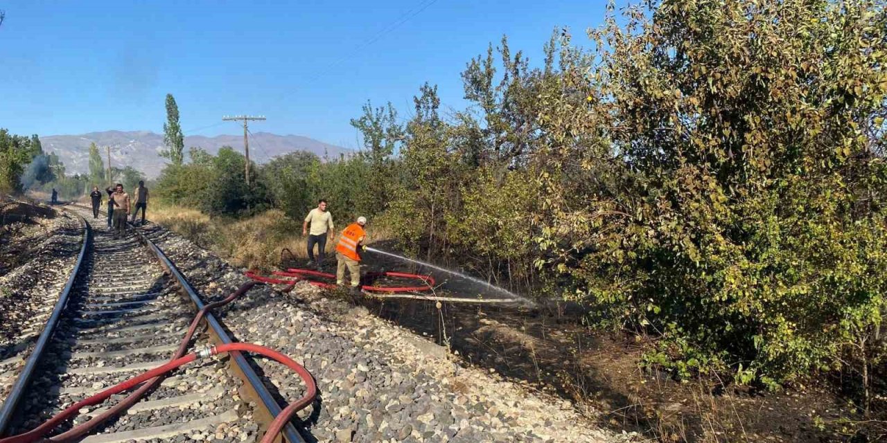 Arazide çıkan yangın büyümeden söndürüldü