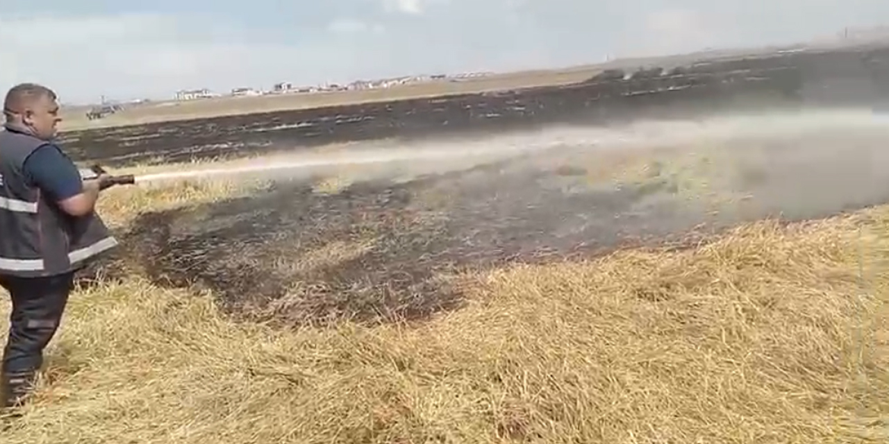 Kars’ta bir tarla küle döndü