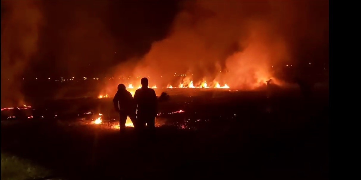 Erzincan’da anız yangını