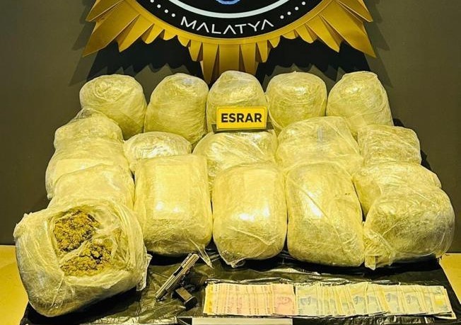 Malatya’da 46 kilo esrar ele geçirildi