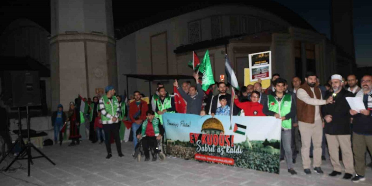 Ağrı’da Filistin’e destek