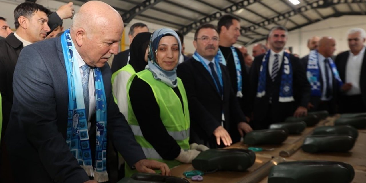 Terlik fabrikası törenle açıldı