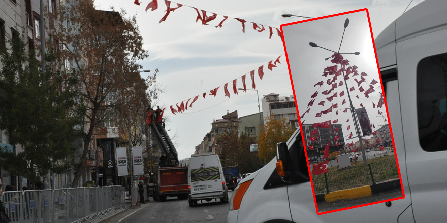 Kars, Türk bayrağıyla kırmızı beyaza büründü