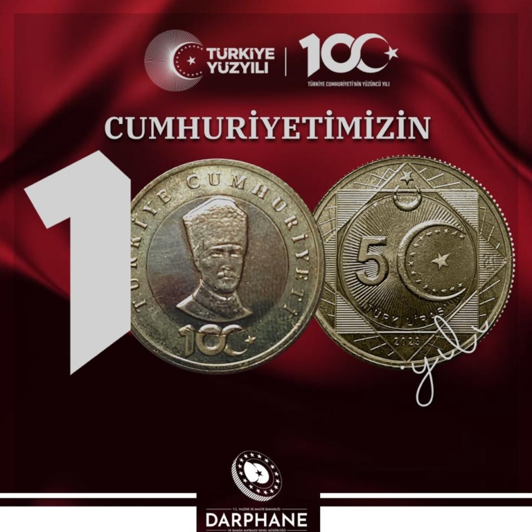 Cumhuriyetin 100. yılı için hatıra parası basıldı