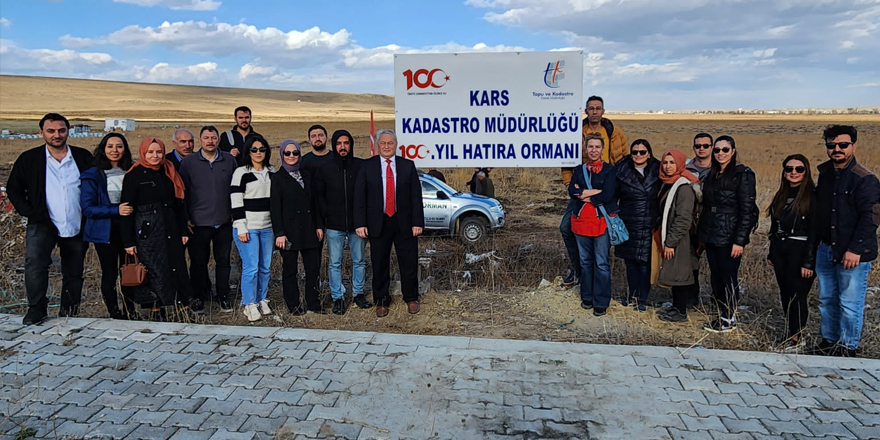 Kars Kadastro İl Müdürlüğü’nde 100. yıl hatıra ormanı