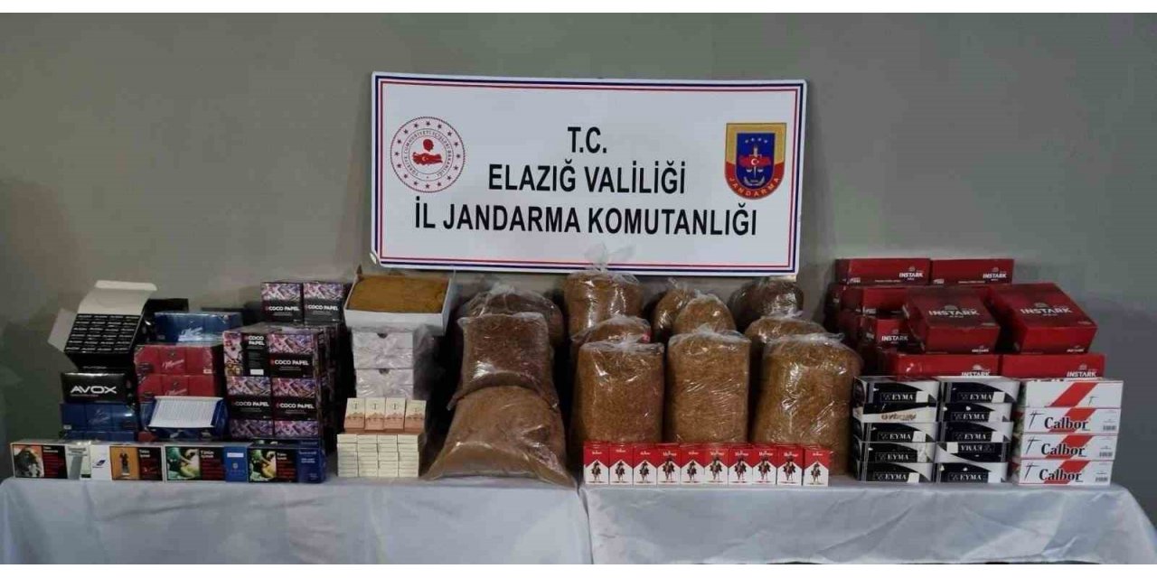 Elazığ’da 66 kilo kaçak tütün ele geçirildi