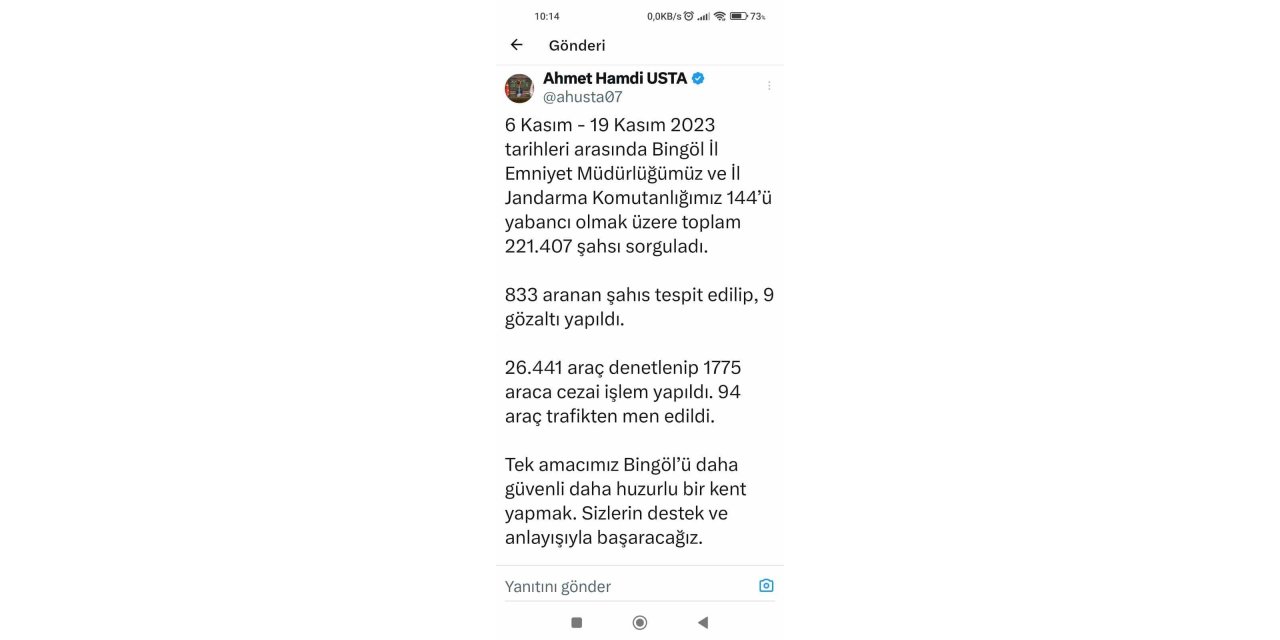 Bingöl’de 221 bin 407 kişi sorgulandı