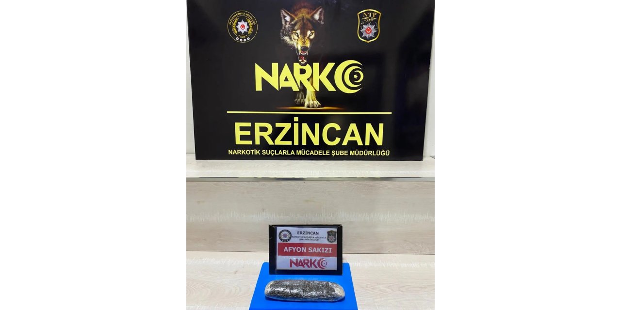 Erzincan’da 506 gram Afyon sakızı ele geçirildi