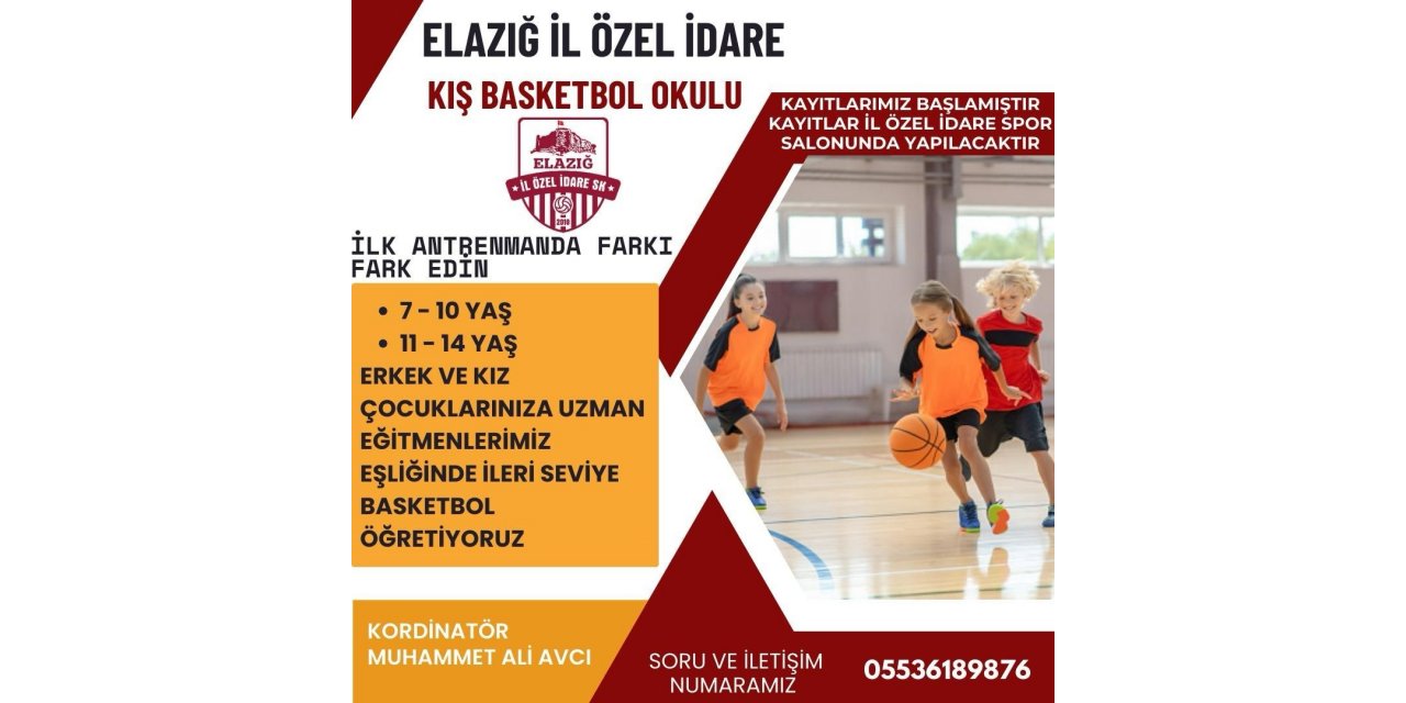 Elazığ İl Özel İdare SK, spor okulu eğitimlerine başlıyor