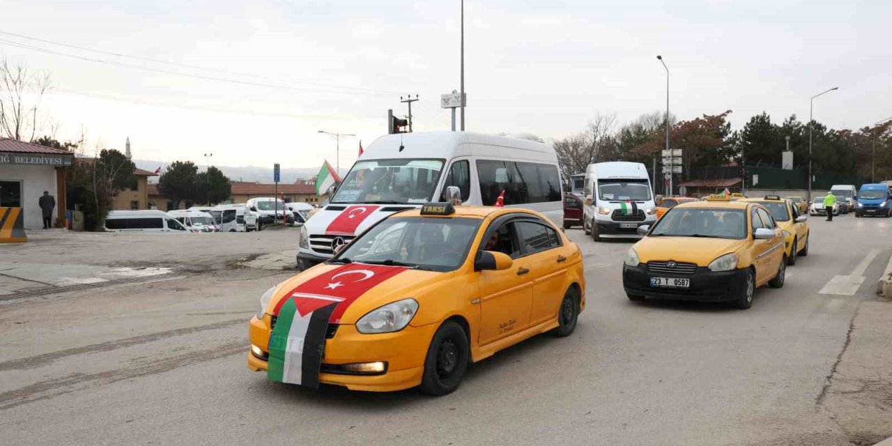 Elazığ’da "Gazze’ye Yol Olduk" konvoyu