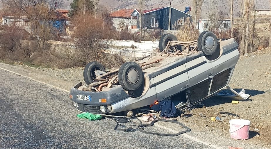 Malatya’da otomobil takla attı 1 yaralı