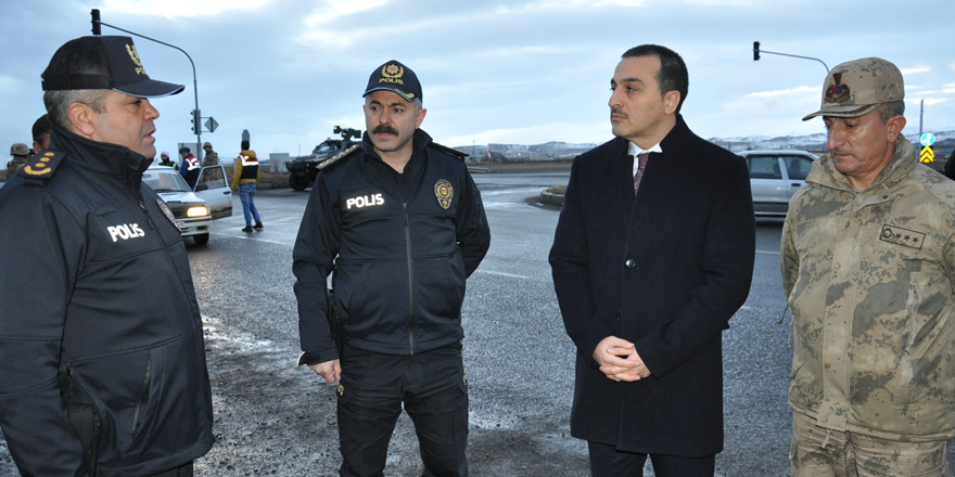 Kars Valisi Türker Öksüz, asayiş uygulamasına katıldı