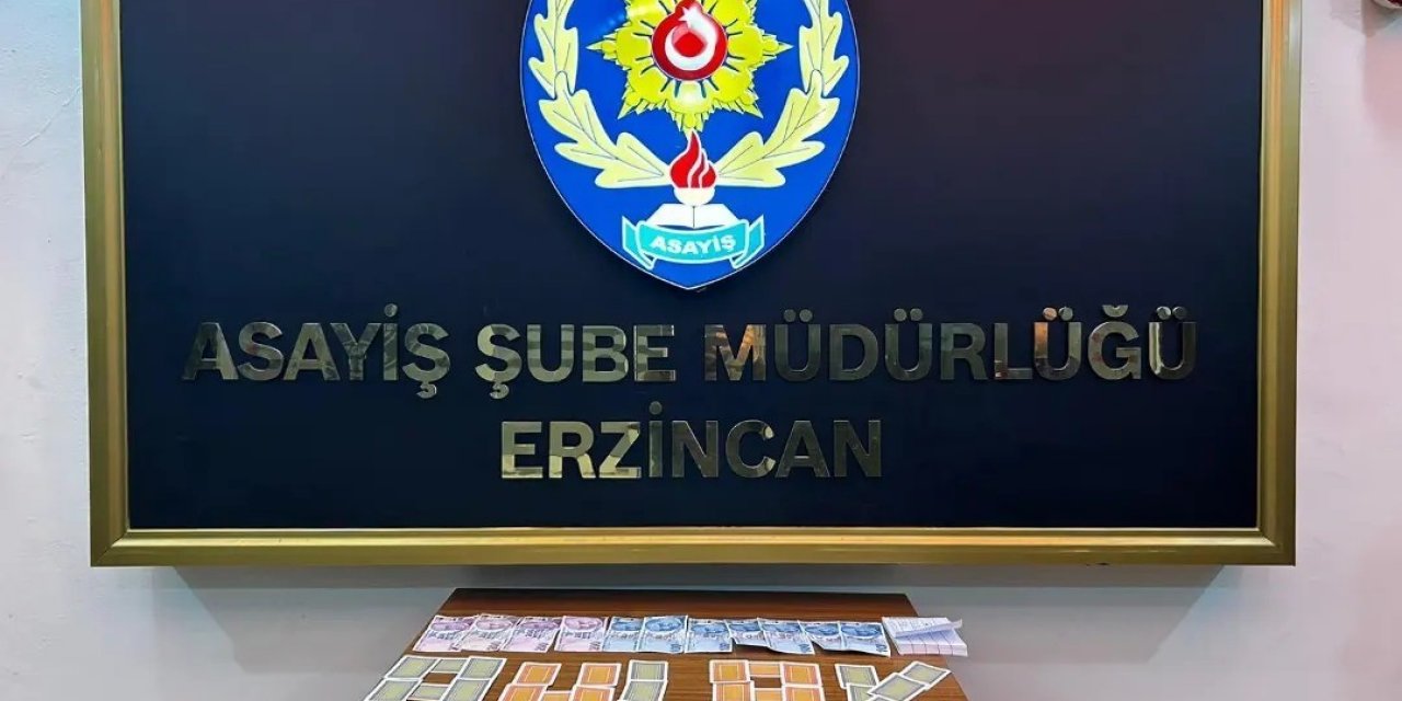 Erzincan’da kumar oynatılan bir işyerine adli ve idari işlem yapıldı