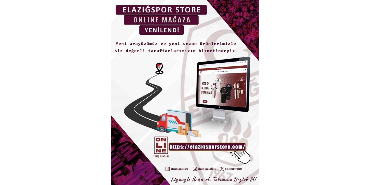 Elazığspor Store online satışlara başladı