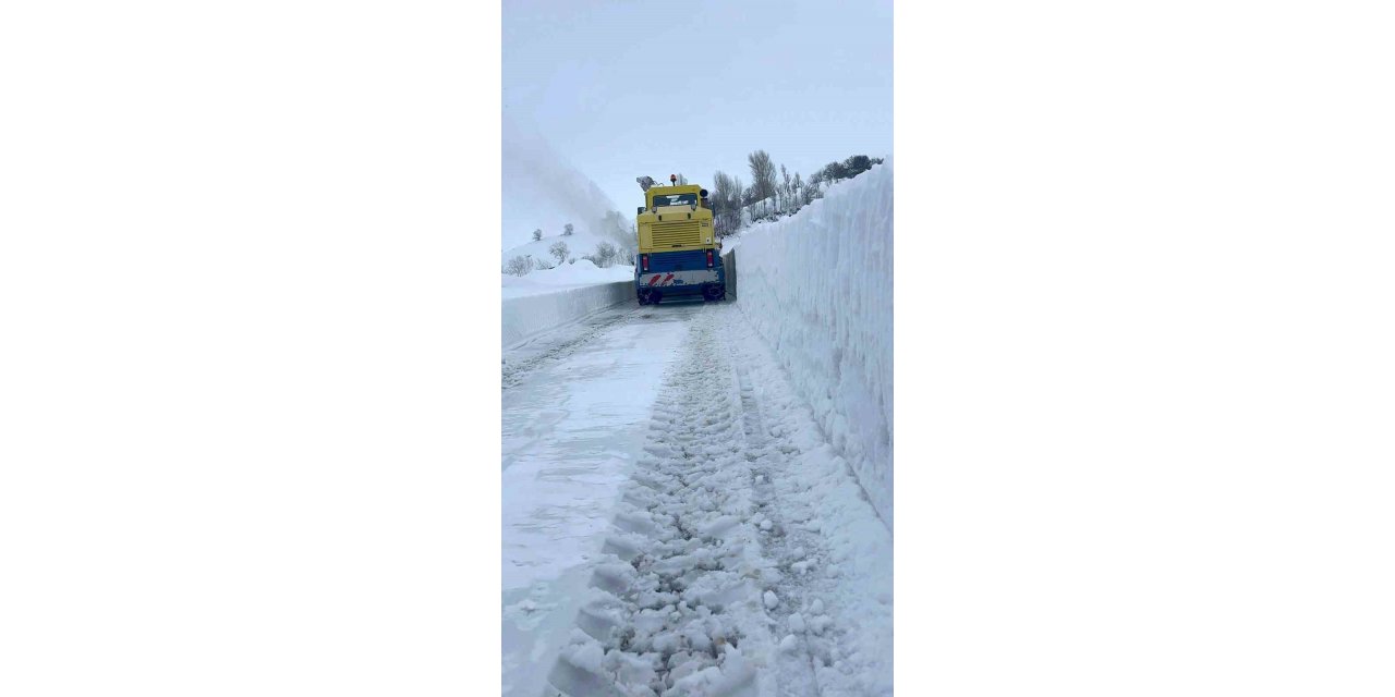 Kardan dolayı kapanan köy yolları tek tek açılıyor