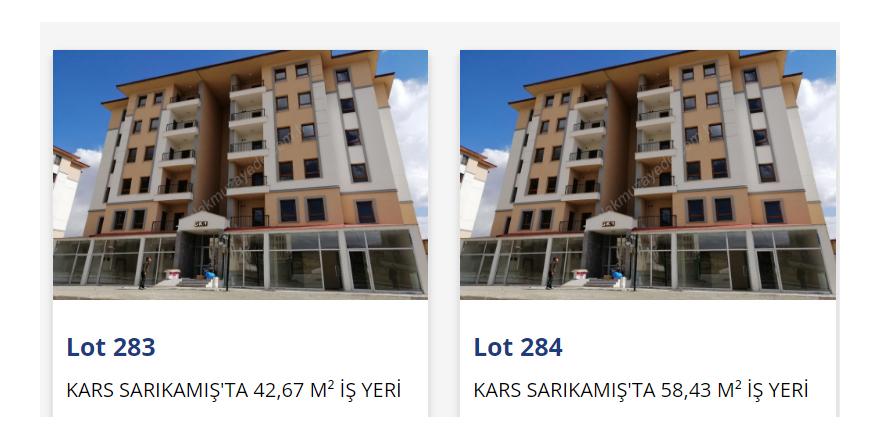 Kars'ta iş yerleri ve konut müzayede ile satılacak