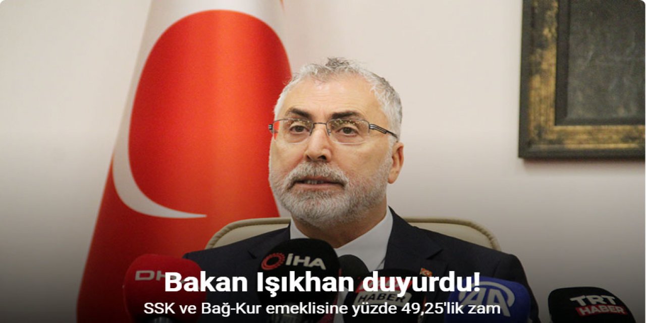 SSK ve Bağ-Kur emeklisine yüzde 49.25’lik zam